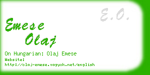 emese olaj business card